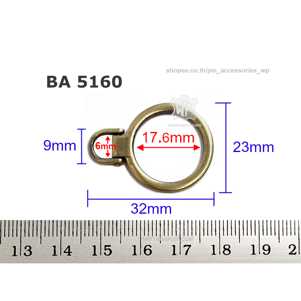 BA 5160 หางซิปห่วงกลม 2ชิ้น Zip Puller 2pcs