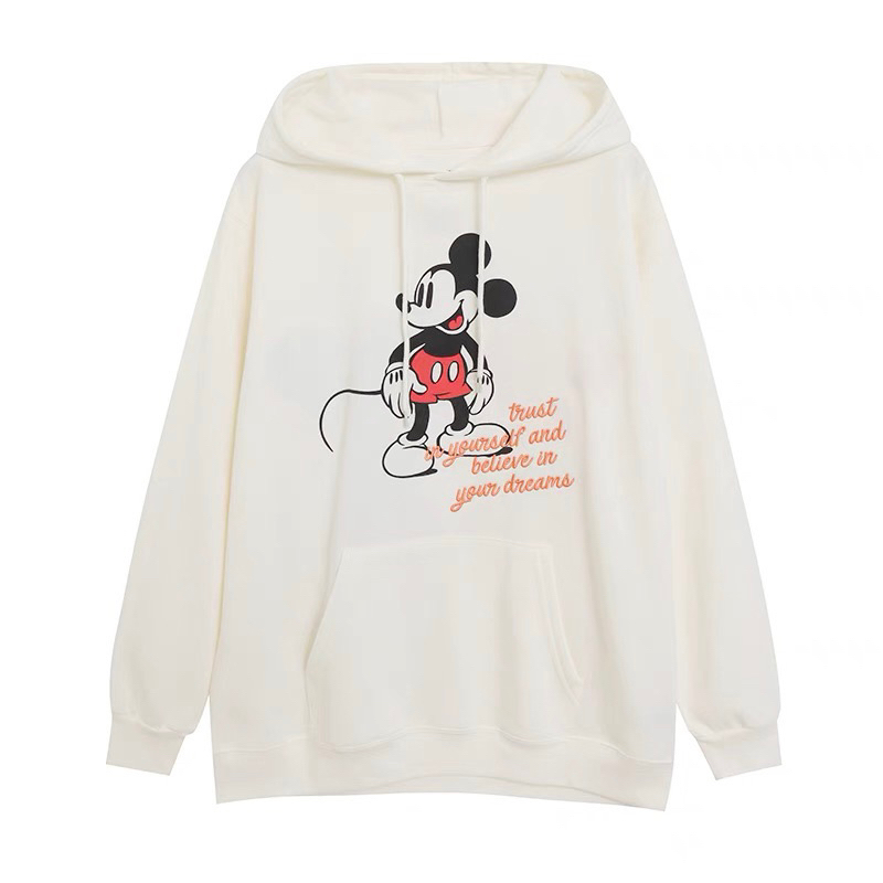 MICKEY mouse Hoodie  🍒 เสื้อฮู้ด มิคกี้ "The one and only" ⭕️งานDisney แท้  💯% Trust in yourself  ( TS467)