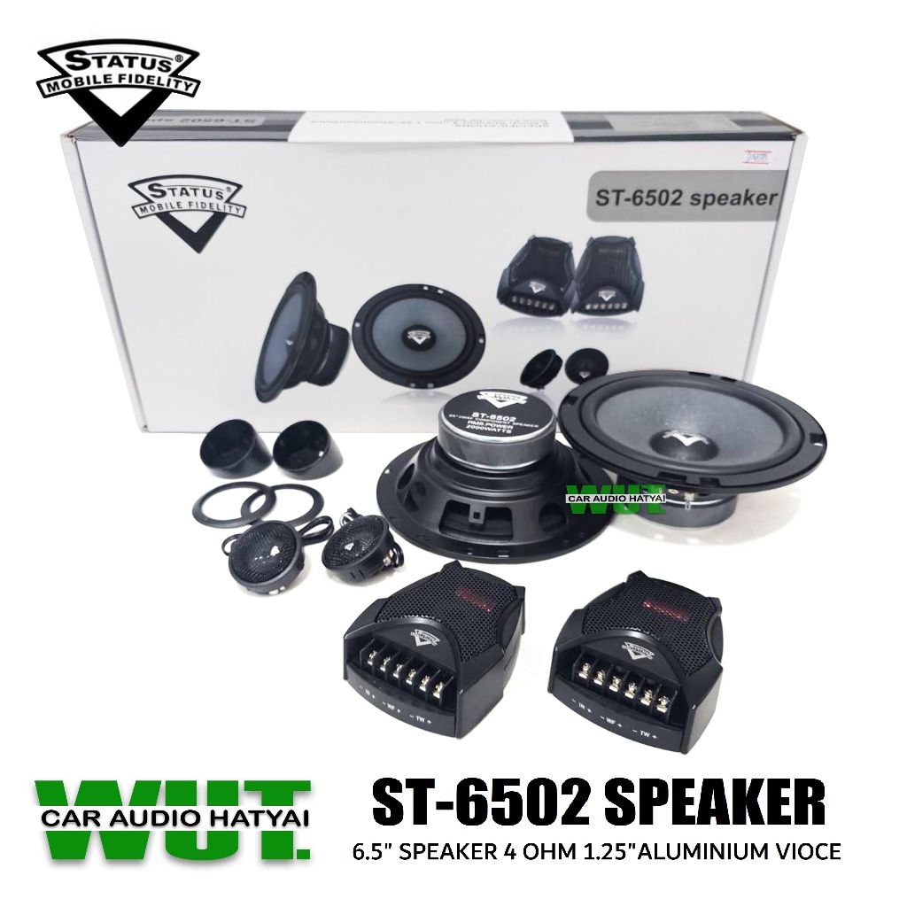 STATUS Component Speaker ลำโพงเสียงกลางแหลม(แยกชิ้น) 6.5 นิ้ว 80วัตต์ Status ST-6502 1คู่ (สินค้าของ