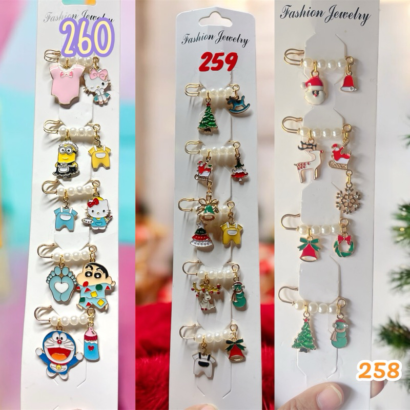 พร้อมส่งใน เข็มกลัดคนท้องห้อยการ์ตูนขายเป็นเซ็ต
