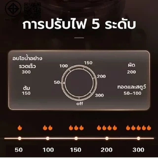 กะทะไฟฟ้า 1000W กระทะไฟฟ้าเอนกประสงค์ 12 นิ้ว กระทะไฟฟ้าพร้อมซึ้งนึ่ง กระทะไฟฟ้า 4Lผัด ต้ม แกง ทอด