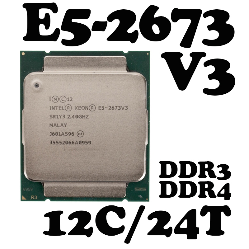 INTEL E5-2673V3 // 12CORE24THREAD // LGA 2011-3 // รองรับได้ทั้งบอร์ด DDR3และ DDR4