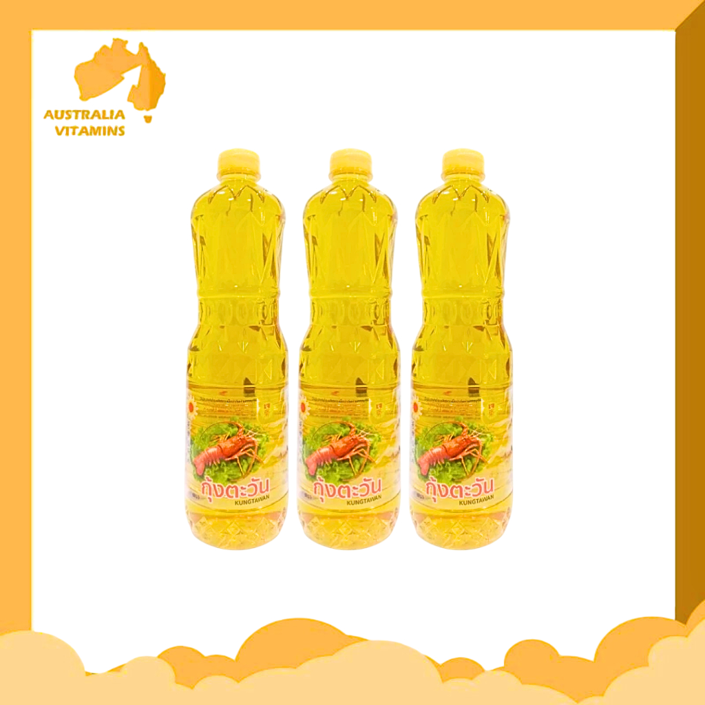 (ส่งฟรี) กุ้งตะวัน น้ำมันปาล์ม 1000 ml (3-4 ขวด)
