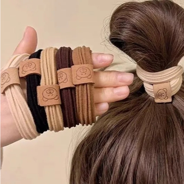ยางรัดผมยืดหยุ่นหมี โบว์ สินค้าพร้อมส่งในไทย