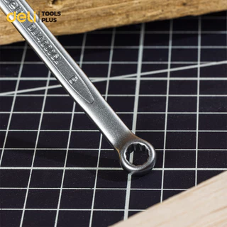 Deli ประแจปากตาย ประแจแหวนข้าง ประแจขนาด 6 - 20mm คันน็อต คลายสกรู อุปกรณ์ช่าง Combination Spanner