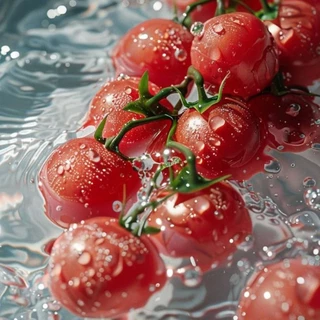 🛒Oishi-Fresh🍅มะเขือเทศเนื้่อ ปลอดสารพิษ 1 กก. รสชาติกรอบ สด ใหม่ ใยอาหารสูง หวานออร์แกนิค เคลมได้ 1-2 วัน