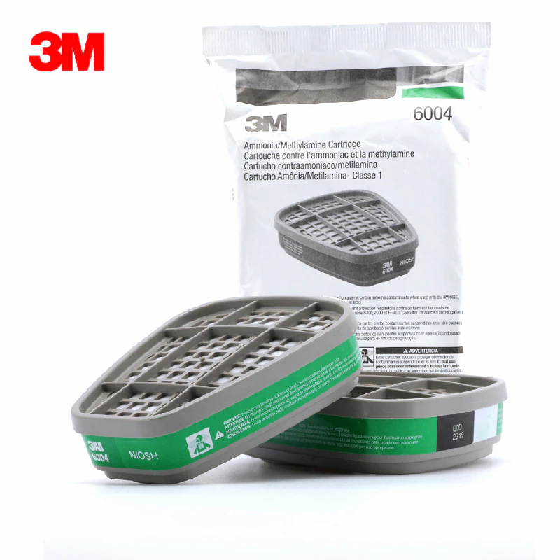 3M 6004 ตลับกรองกรดแก๊สและไอระเหย แอมโมเนีย / เม็ททิลลามีน Ammonia/Methylamine จำนวน 1คู่ OVCAR6004