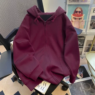 เสื้อกันหนาวแขนยาวมีซิปมีกระเป๋าและหมวก แจ็คเก็ตผู้หญิง งานห้าง เนื้อผ้าวอมคอตตอน100%7สี อก32-50