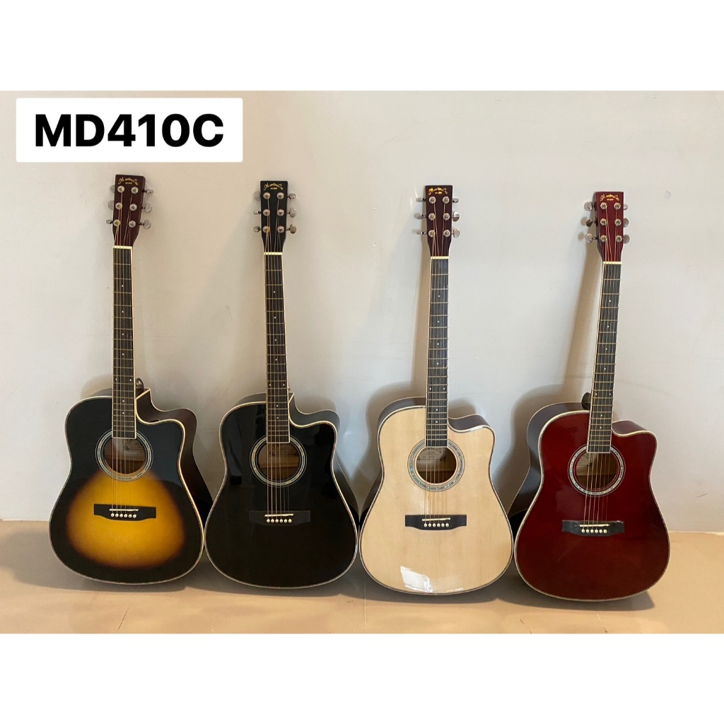 กีต้าร์โปร่ง 41 นิ้ว Matinlee  รุ่น MD410C  มี 4 สีให้เลือก ฟรีกระเป๋า  1 ใบ และปิ๊กกีต้าร์ 3 ชิ้น