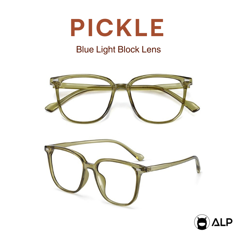 ALP PICKLE แว่นกรองแสง ทรงสี่เหลี่ยม กรองแสงสีฟ้า กรอบTR90 น้ำหนักเบา รุ่น ALP-BB0108