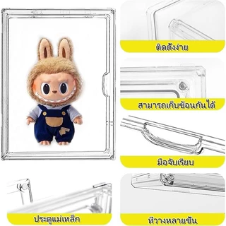 กล่องเก็บโมเดล ป้องกันฝุ่นและความชื้นกล่องอะคริลิคใส กล่องโชว์โมเดล วางซ้อนกัน กล่องใส่ตุ๊กตากล่องอะคริลิคMolly 400%