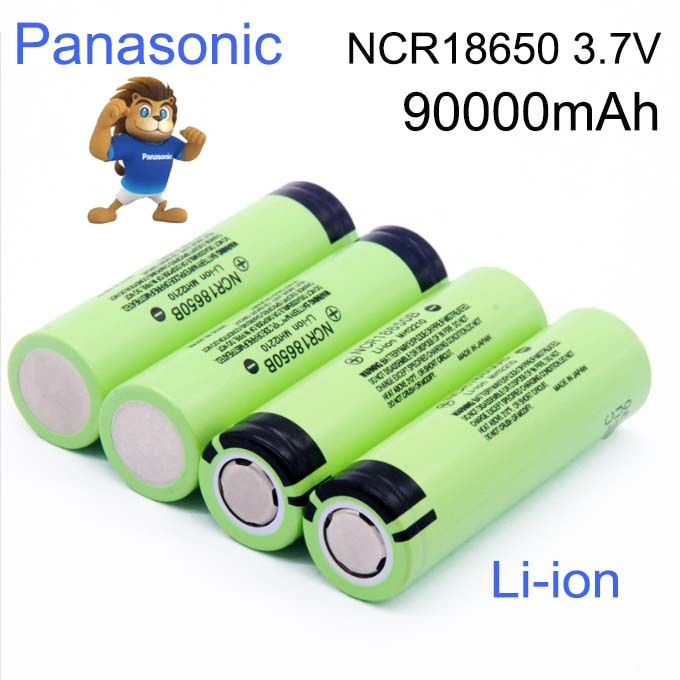 ถ่านชาร์จ 18650 แบตเตอรี่ 3.7V 90000mAh หัวแบน ถ่านชาร์จ ถ่านชาร์จคุณภาพสูง 18650 Rechargeable lithium Li-ion Battery