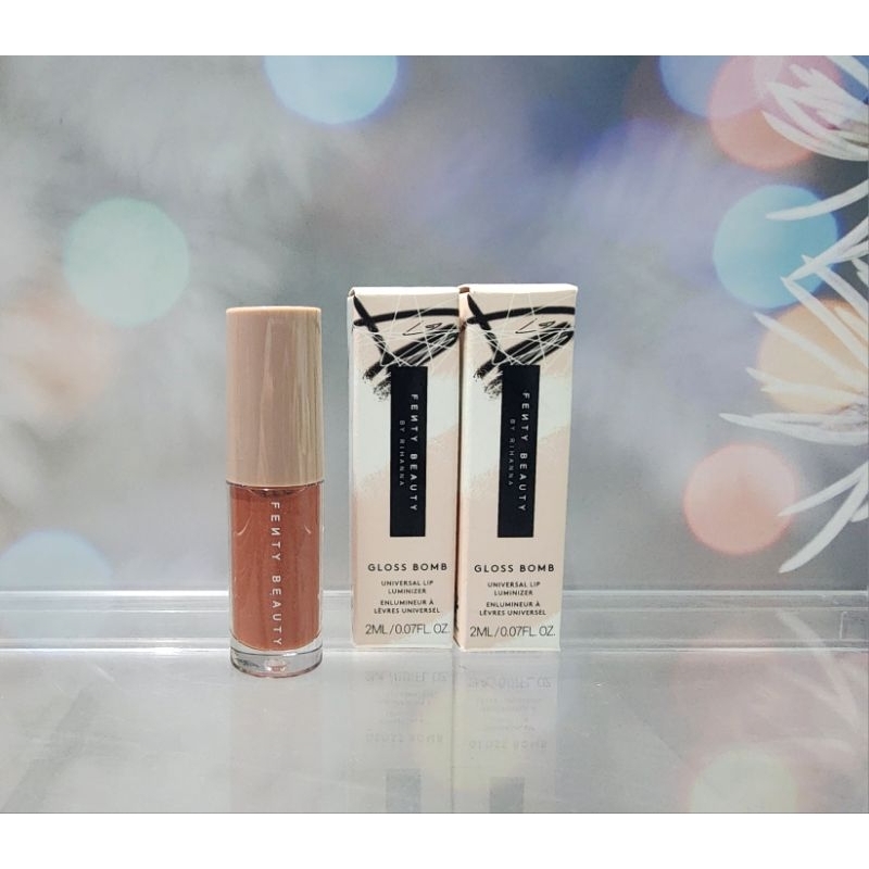 🍒 Fenty Beauty Gloss Bomb Universal Lip Luminizer 2 ml. เบอร์ 01 Fenty Glow