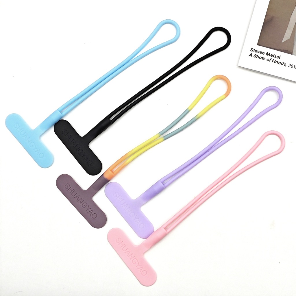สายคล้องข้อมือซิลิโคน พร้อมแผ่นห้อยโทรศัพท์ All-in-one สําหรับ มือถือ โทรศัพท์ อุปกรณ์เสริม มีโค้ดส่งฟรี ส่งจากไทย