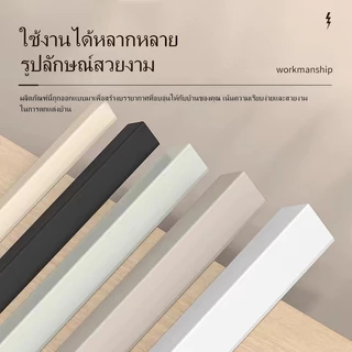 เส้นตกแต่งผนัง WPC 2.9ม.(1.45ม.+1.45ม.)แถบตกแต่งผนังจากเส้นใยไม้ไผ่ผนังรูปตัวแอลแถบตกแต่งผนังระเบียง