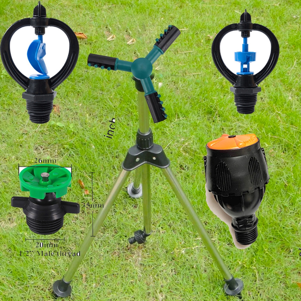 สปริงเกลอร์+ ขาตั้ง สามารถใช้สำหรับสนามหญ้าสถานรับเลี้ยงเด็กและการชล สปริงเกลอร์ขาตั้ง สปริงเกลอร์หมุนอัตโนมัติ - รูปที่ 4