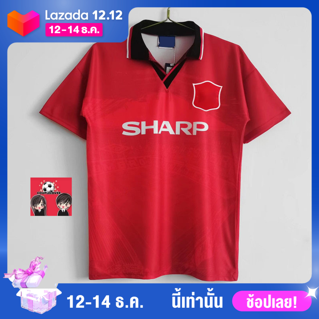 SHOPEE !! เสื้อฟุตบอลแมนเชสเตอร์ ยูไนเต็ด ย้อนยุค ชุดเหย้า ปี 1994/95 Manchester United Retro Jersey