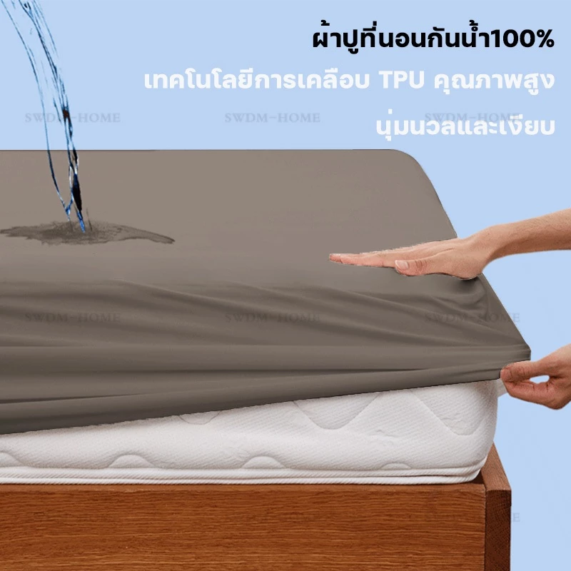 ผ้าปูที่นอนกันน้ำ 3ฟุต 3.5ฟุต 4ฟุต 5ฟุต 6ฟุต เฉพาะผ้าปู thumbnail 9