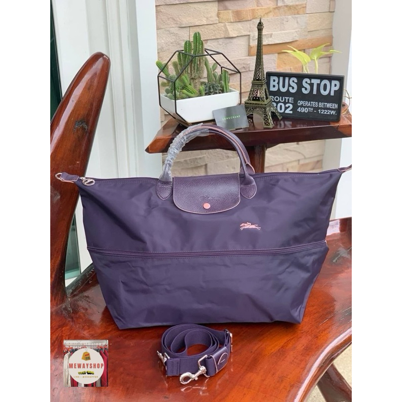 LONGCHAMP LE PLIAGE CLUB TRAVEL BAG(outlet) สีม่วง