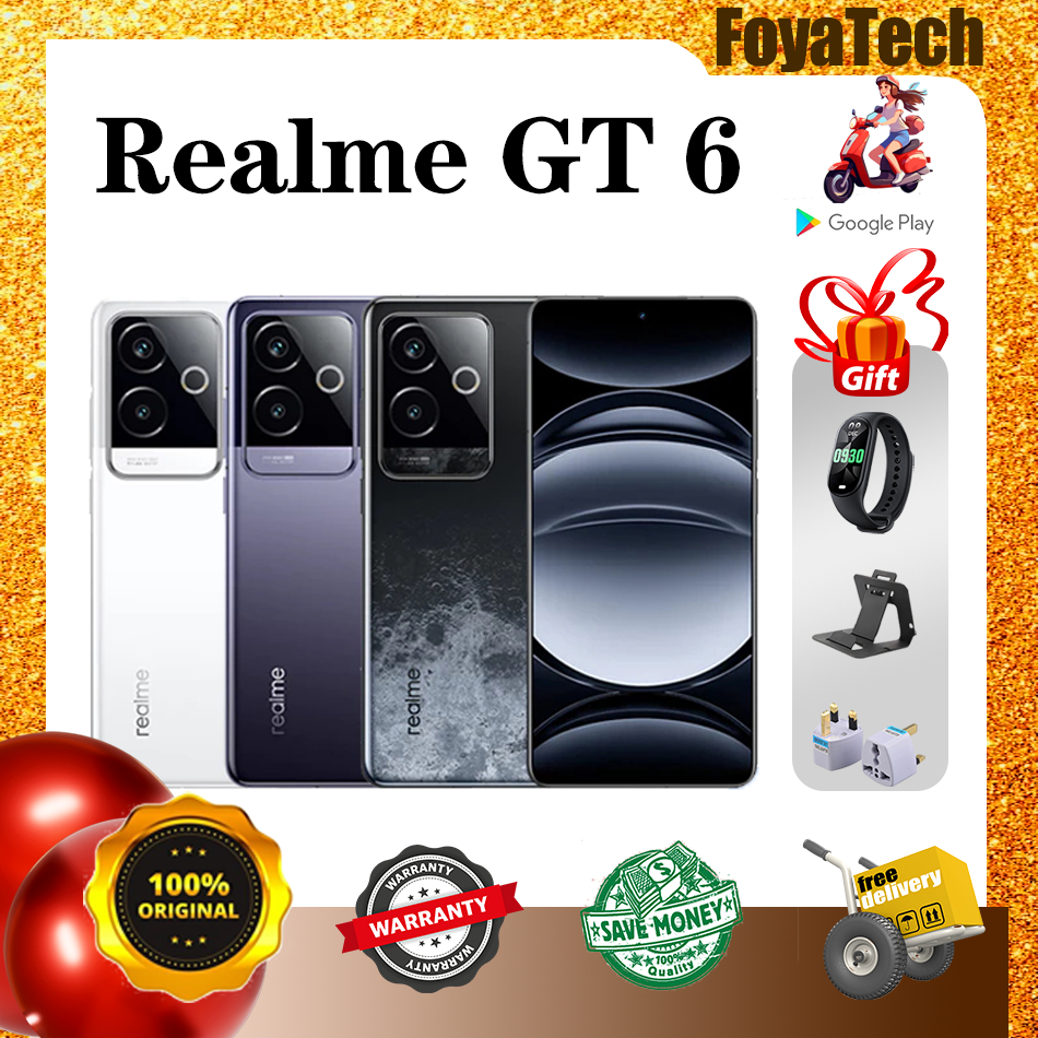 Realme GT6 Snapdragon 8 Gen 3 6.78 inches Android 14/5800 mAh 120W Fast Charging Realme Phone