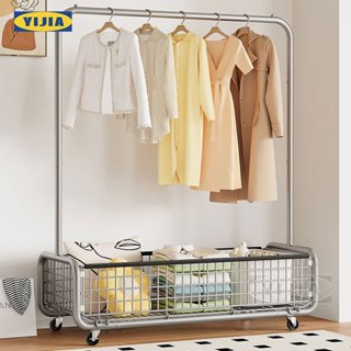 YIJIA ราวตากผ้า ราวแขวนผ้า โครงเหล็กเเข็งเเรง ที่แขวนผ้า ป้อ…