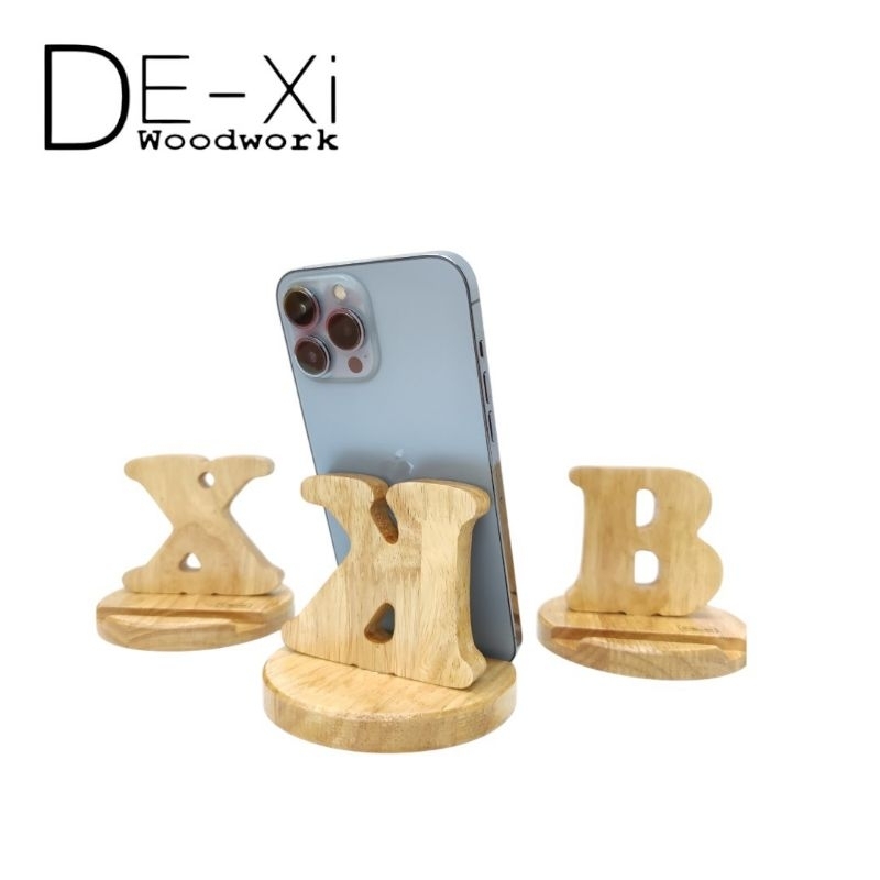 วางโทรศัพท์ไม้ ที่วางโทรศัพท์ ที่ตั้งโทรศัพท์