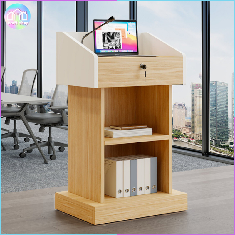 โพเดียม แท่นบรรยาย Podium ขนาด60cm พร้อมลิ้นชัก ใช้ได้กับงานพิธีการต่างๆ ประกอบง่าย แข็งแรง พร้อมส่ง