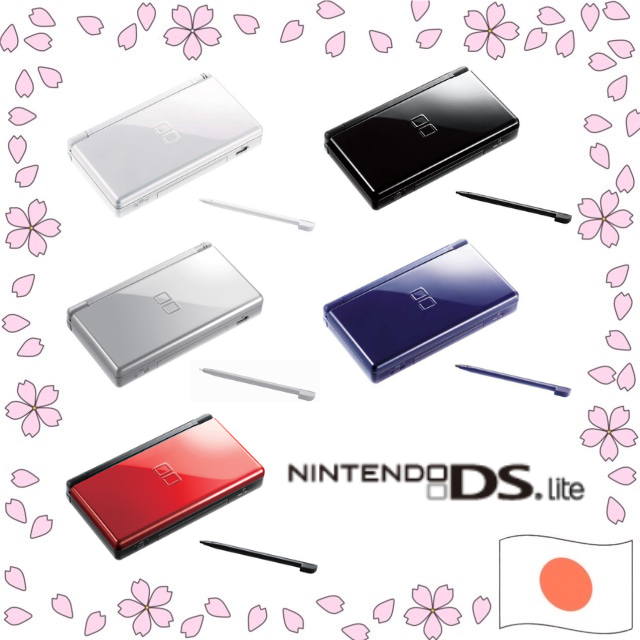 Nintendo DS Lite มือสอง [Crystal White/Jet Black/Gloss Silver/Enamel Navy/Crimson Black (Red and Bla