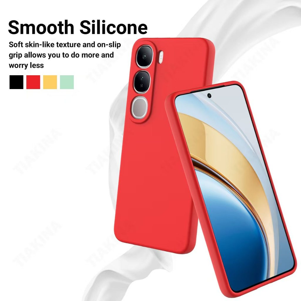 เคสซิริโคน เคสกำมะหยี่ สำหรับ Vivo Y31 V60lite Y21D V60 V50 V50lite Y04 Y29S Y19S Y200 5G Y300  สีพื้นพาสเทล กันกระแทก - รูปที่ 2