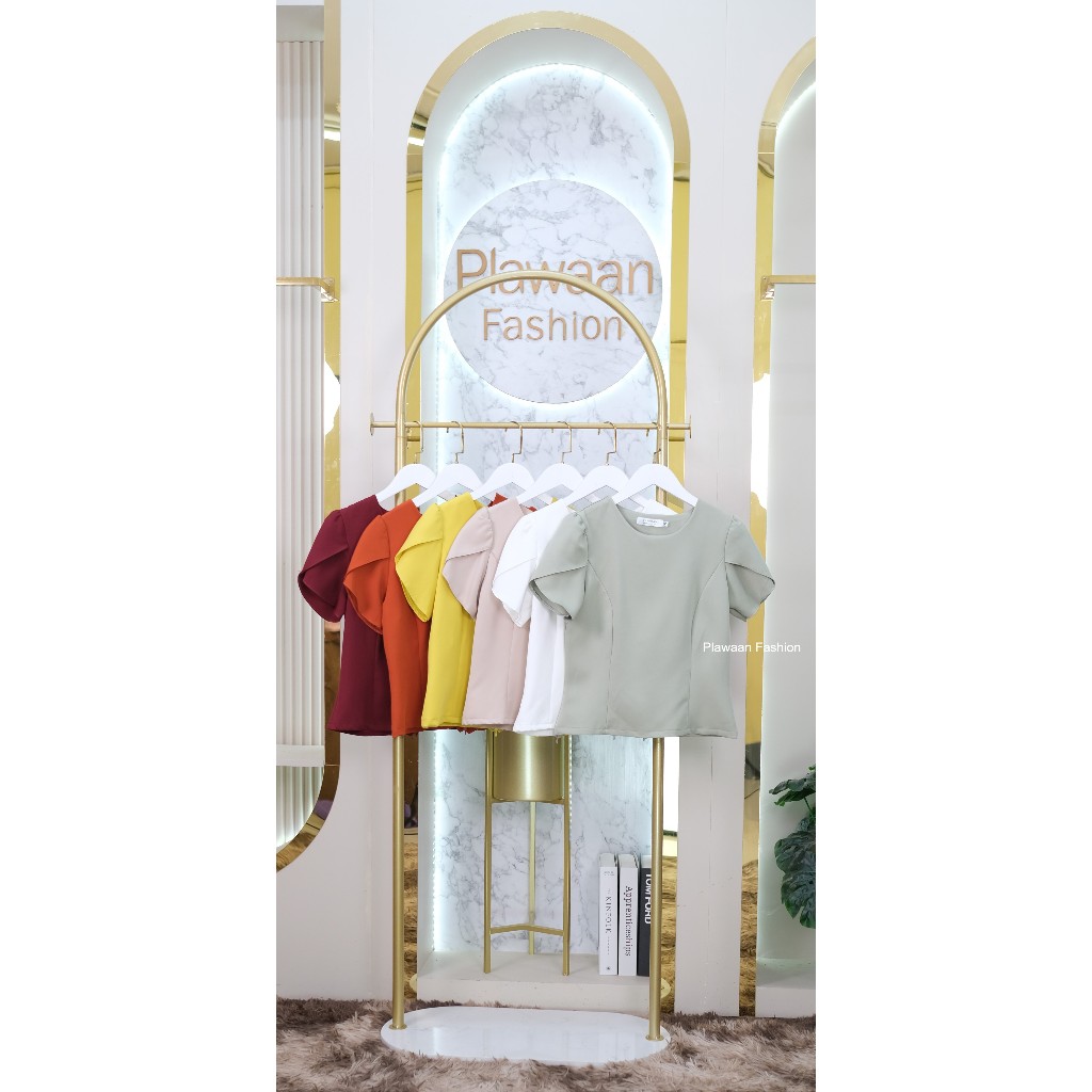 เสื้อคอกลม แขนกลีบบัว ผ้าเดซี่ LM LA LT LB LU LC LX