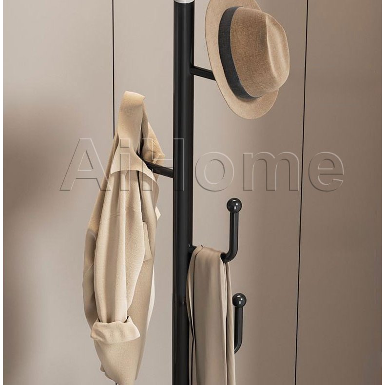 AiHome ฐานหินควอตซ์ ที่แขวนหมวก เสาไม้แขวนสูท ที่แขวนผ้า 172 ซม ที่แขวนกระเป๋า ราวตากผ้าอเนกประสงค์ ราวตากผ้าเหล็ก รูปที่ 7