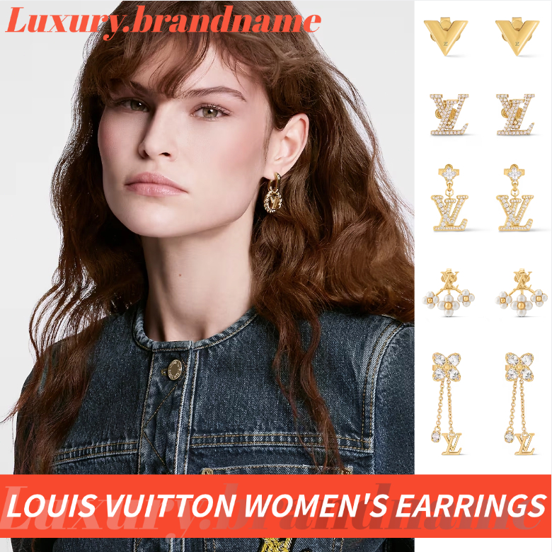 หลุยส์ วิตตอง ✨LV Louis Vuitton LADY LV Women's Earrings✨Classic Earrings Series ต่างหูสตรี