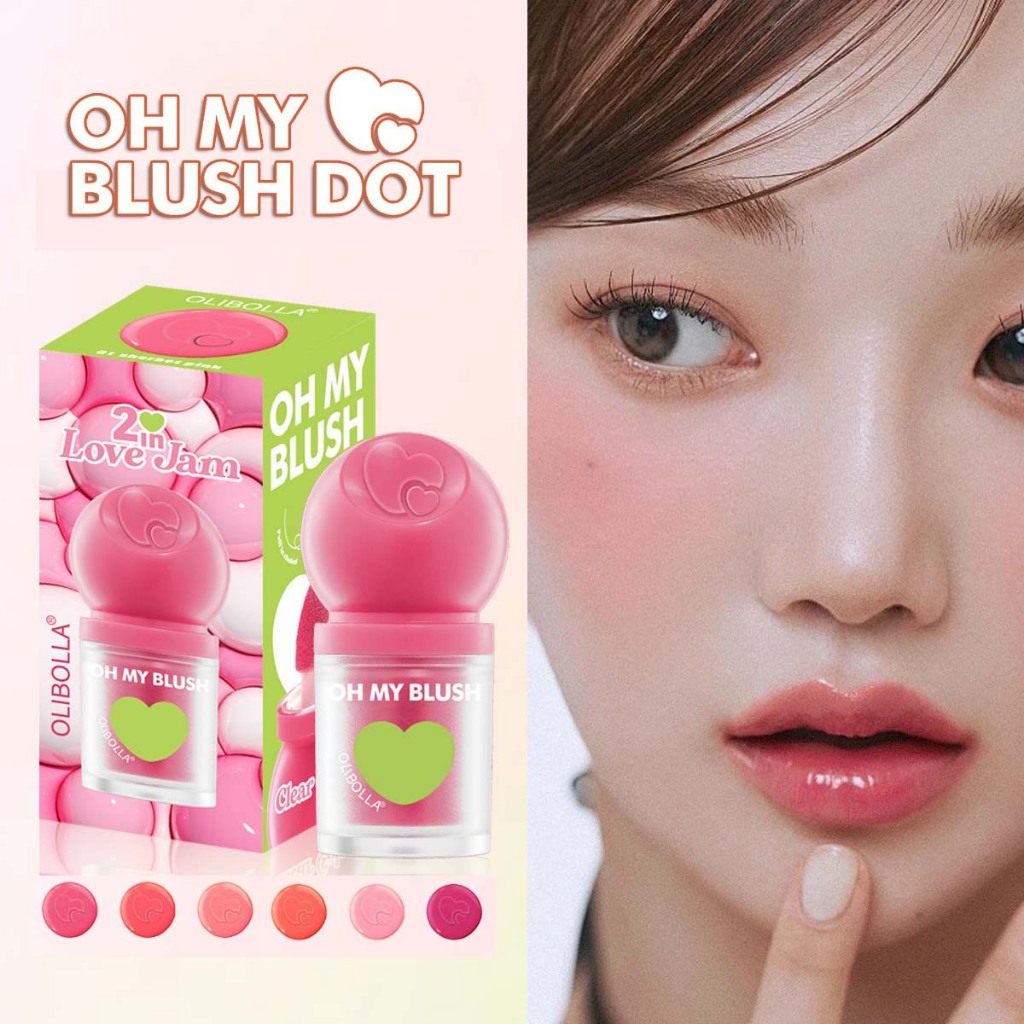 🚚[มีสินค้า 2 วันถึง]🌺OH MY BLUSH DOT #บลัชหัวโต #oh my blush dot (6 Colors) 3g.