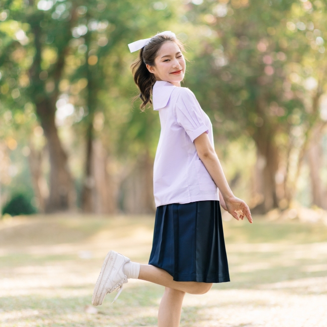 พร้อมส่ง✅เสื้อนักเรียน คอปกทหารเรือ อก 32-52 เสื้อสีขาวโอโม่ มีบิลเบิกโรงเรียนได้ ราคา ถูกที่สุด ดีลบีเคเค แกลเลอรีภาพที่ 5