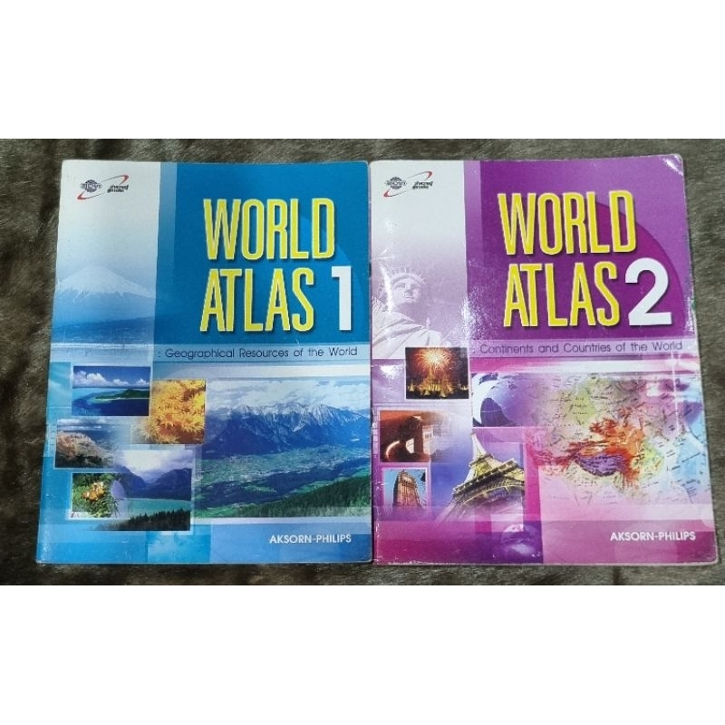 WORLD ATLAS1 // WORLD ATLAS2 หนังสือ มือสอง สภาพดี