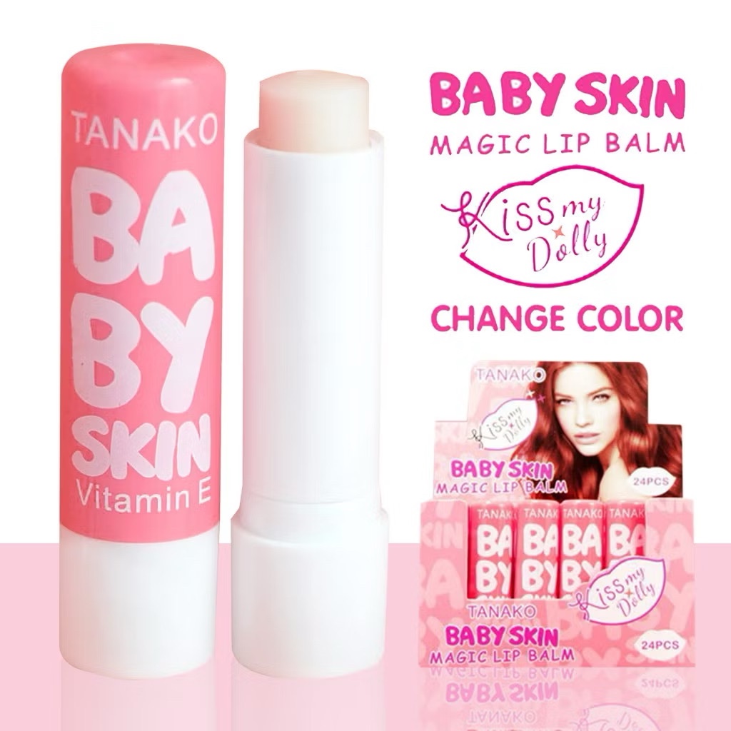 Tanako baby skin lip[T-033] ทานาโกะ ลิปบาล์มสูตรเปลี่ยนสี ขนาด 3.5g