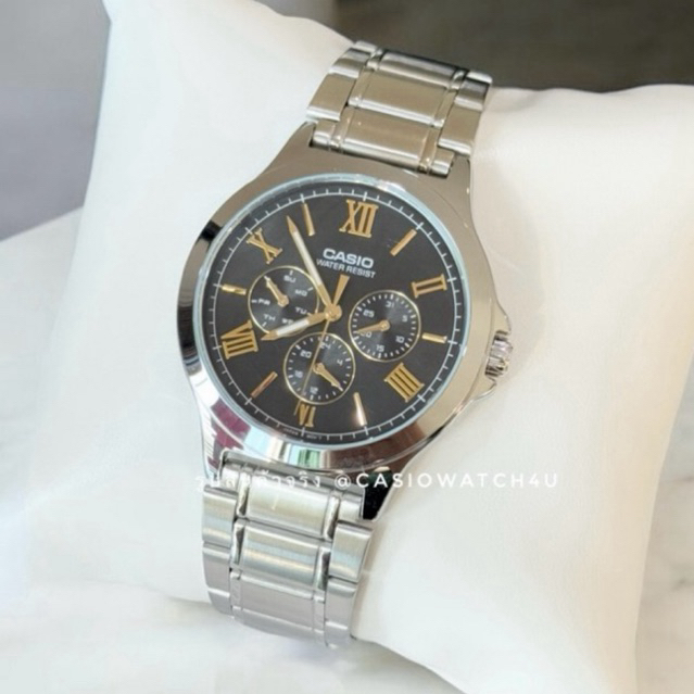 CASIO นาฬิกาข้อมือผู้ชาย รุ่น MTP-V300D-1A2 / MTP-V300D / MTP-V300 รับประกันศูนย์เซ็นทรัล cmg