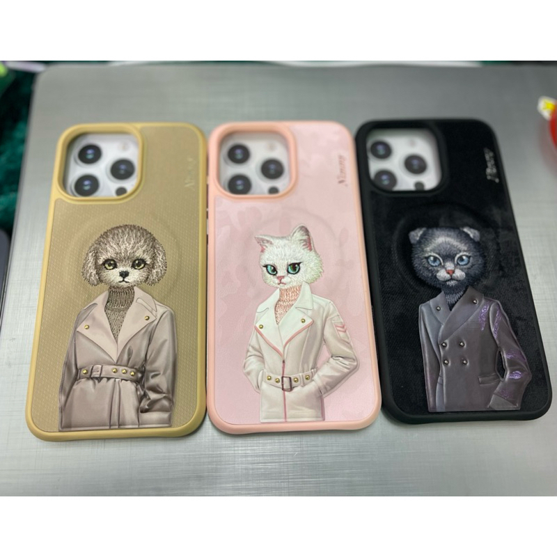 “พร้อมส่ง”Nimmy เคสลายปักน้องแมว แม่เหล็ก 15Promax