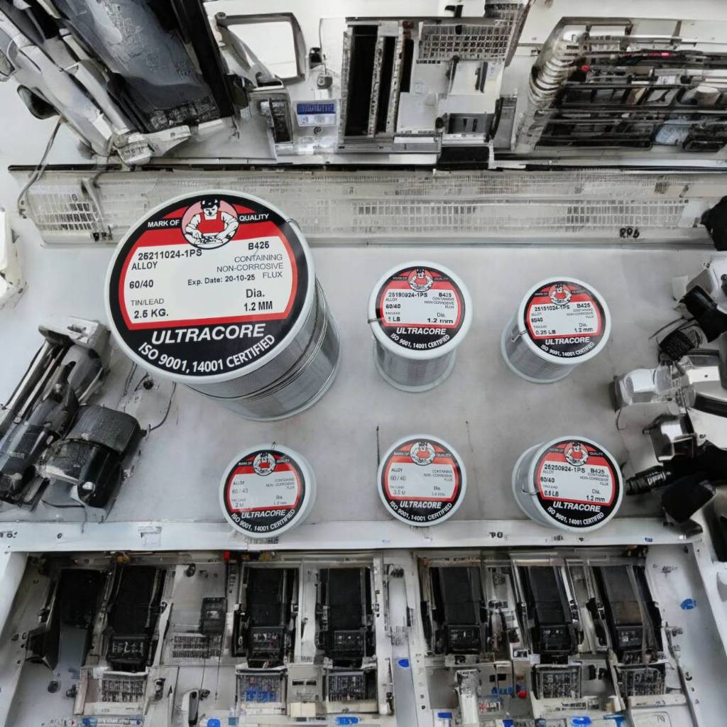 ตะกั่วบัดกรี โลหะบัดกรี ULTRACORE ขนาด 1.2 มิล 0.25 0.50 1.00 lb ดีบุก 60 / ตะกั่ว 40 ISO 9001 14001 - รูปที่ 2