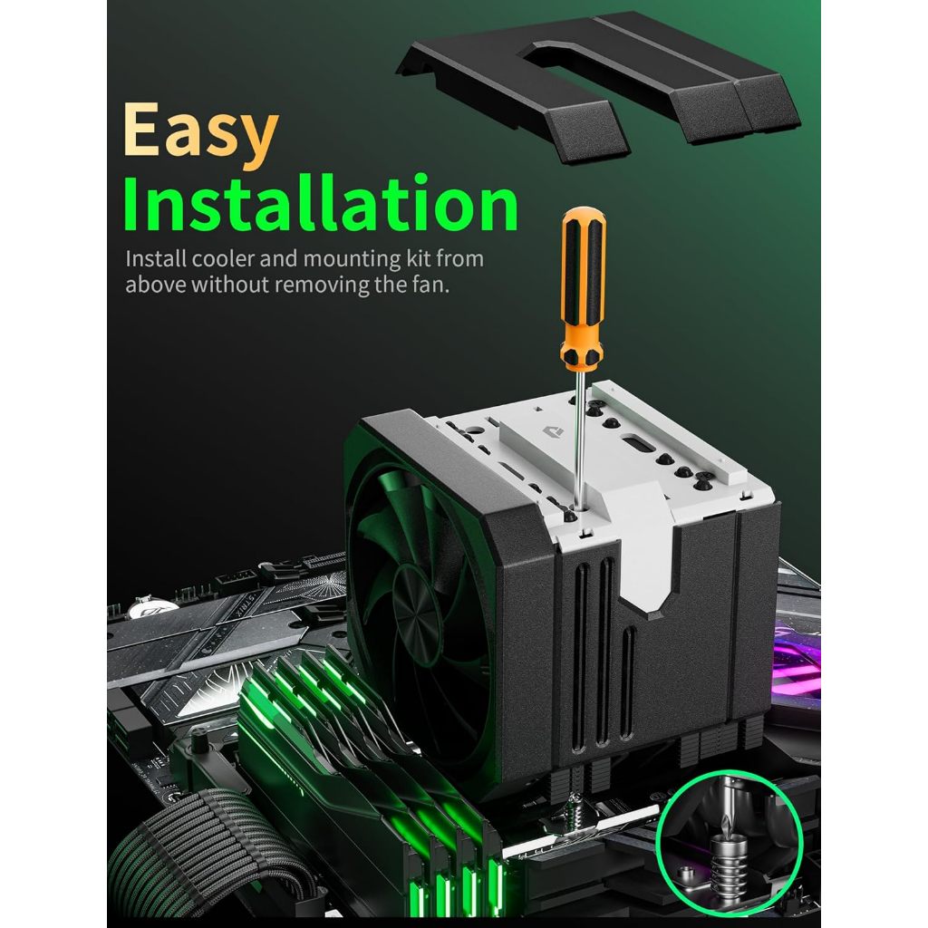 ฮีทซิงค์ระบายความร้อนซีพียู / upHere - UP2 CPU Air Cooler 8Pipes with ARGB, Dual Fans & Heatsinks