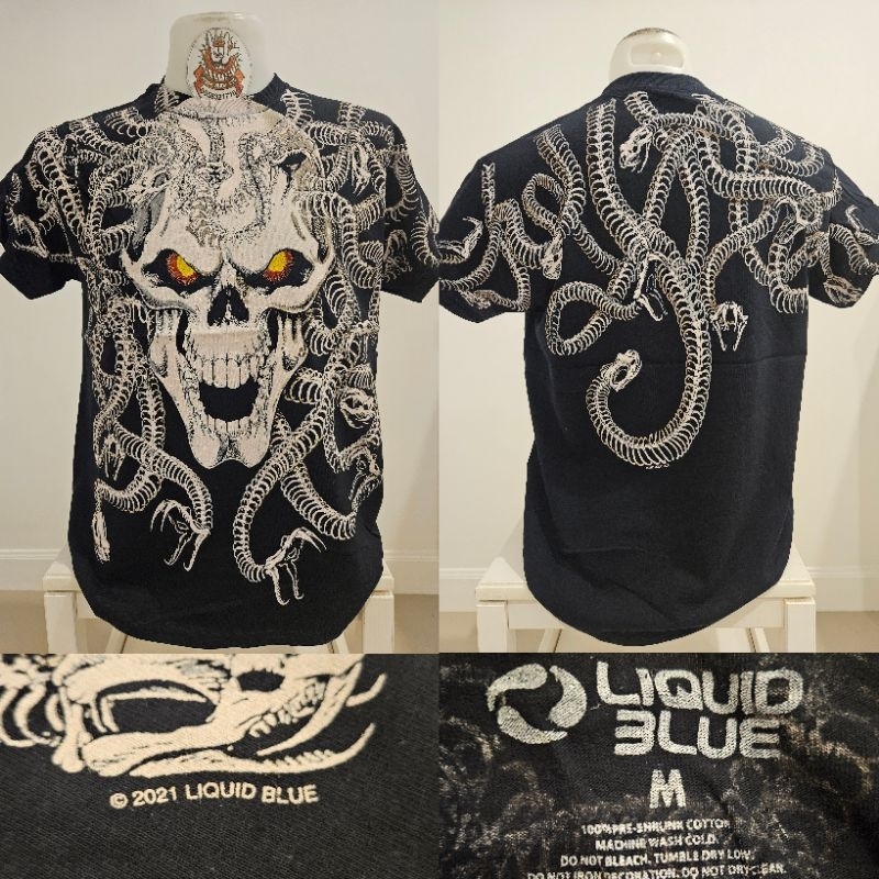 Liquid blue Medusa OVP Vintage เสื้อOVP งานลิขสิทธิ์แท้ นำเข้าUSA สินค้ามือ1