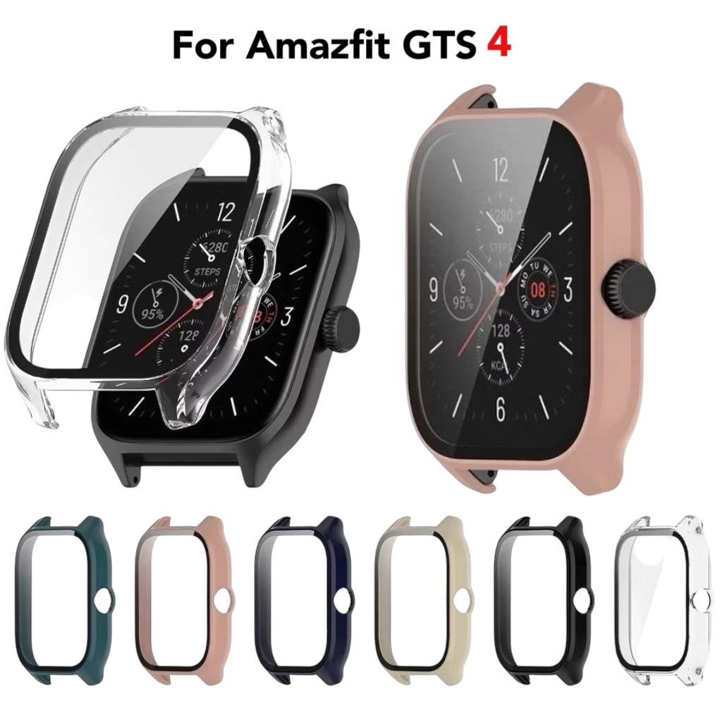 เคส Amazfit GTS 4 New ฟิล์มกระจกนิรภัย PC สวยงามมีหลากหลายสี – โปรปัง