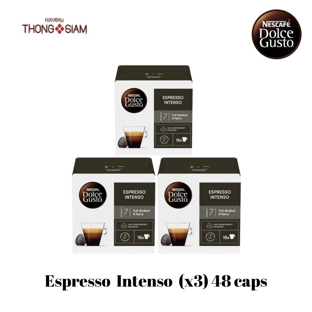 เซตสุดคุ้ม  ( x 3 กล่อง ) Nescafe Dolce Gusto Espresso Intenso แคปซูลกาแฟ  เอสเพรสโซ่ อินเทนโช่ BBE: 28/02/2027
