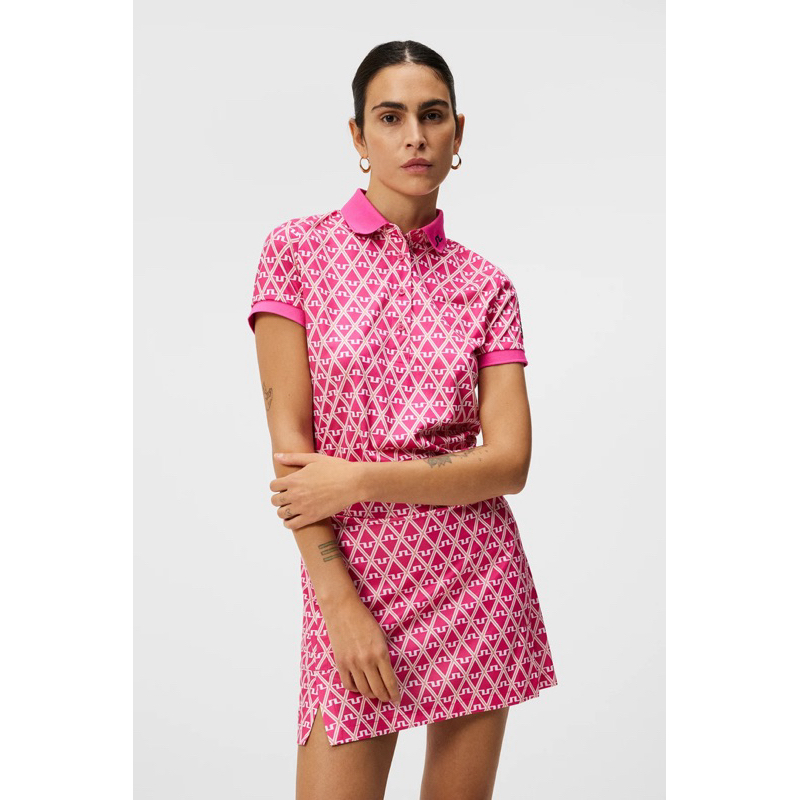 Women’s Tour Tech Print Polo เสื้อกอล์ฟ J.Lindeberg ใหม่ ของแท้
