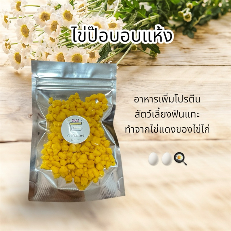 ไข่ป๊อบ ไข่แดงอบแห้งเพิ่มโปรตีน อาหารชูการ์ไกลเดอร์และสัตว์ฟันแทะ