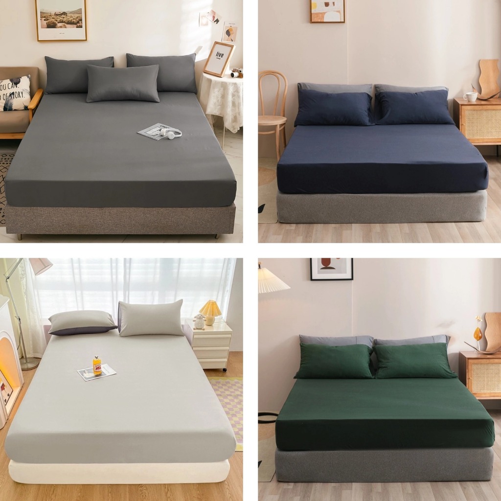 แผ่นติดตั้ง ชุดผ้าปูที่นอนแบบไม่ลื่นไถล ผ้าปูที่นอน 3.5ฟุต 5ฟุต 6ฟุต ชุดผ้าปูที่นอน (ผ้าปูที่นอน1ผืน