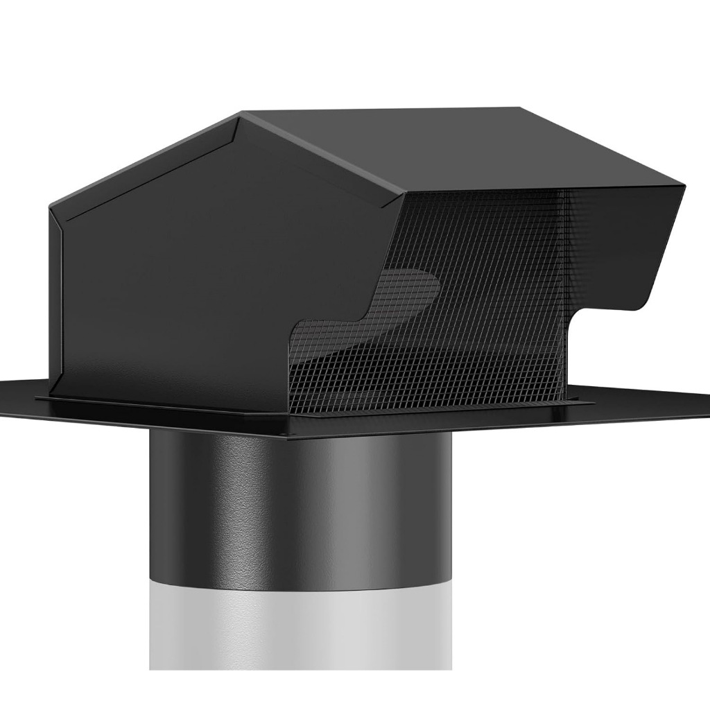 4 ''หลังคา Vent Cap, Hon & Guan หลังคา Vents สำหรับบ้านเหล็กชุบสังกะสีบนชั้นดาดฟ้าเครื่องเป่าไอเสีย Vent Cap กับ D Amper