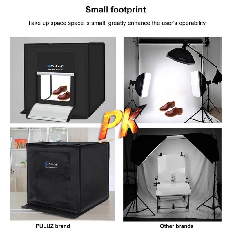 LED สตูดิโอถ่ายภาพ มีพื้นหลังให้มา 6สี กล่องถ่ายภาพ กล่องไฟถ่ายภาพ Light Box Studio สตูดิโอ