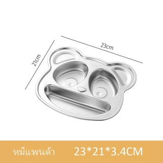 6ช่อง 304ถาดหลุมสแตนเลส กลม สำหรับการแยกอาหารในโรงอาหาร
