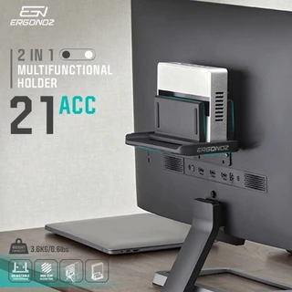 ERGONOZ 2-in-1 multifunctional holder ใช้วาง Mini PC ติดกับVESAแขนจับจอ Laptop Stand แท่นวางแล็ปท็อป